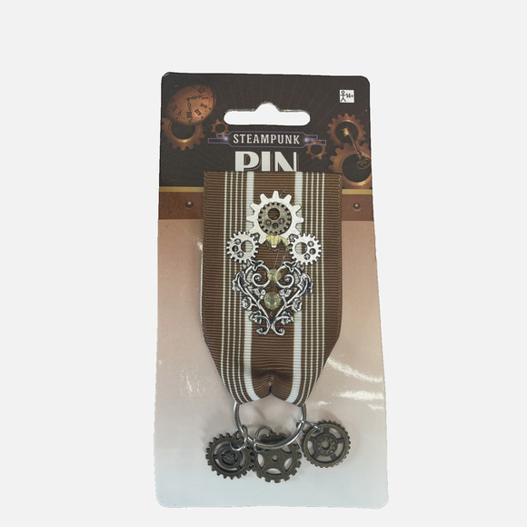 Steampunk Derby Hat & Pin Adult Costume Accessories Halloween Cosplay Dress Up - Picture 2 of 7